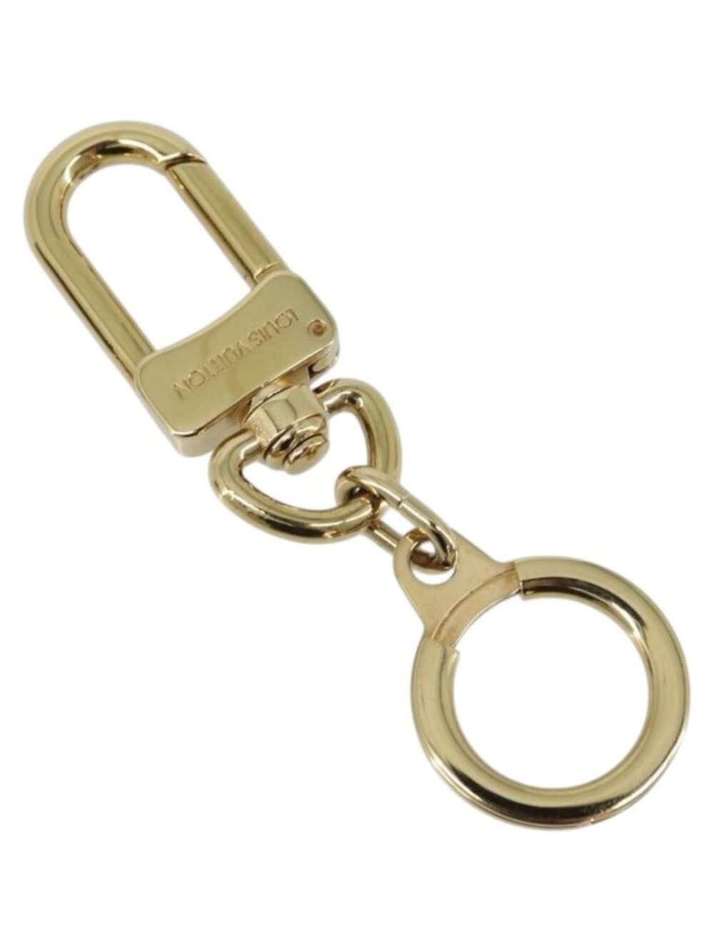 LOUIS VUITTON Anneau Cles Key Holder metal Gold Tone M62698